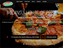 Tablet Screenshot of milanohouseofpizza.com